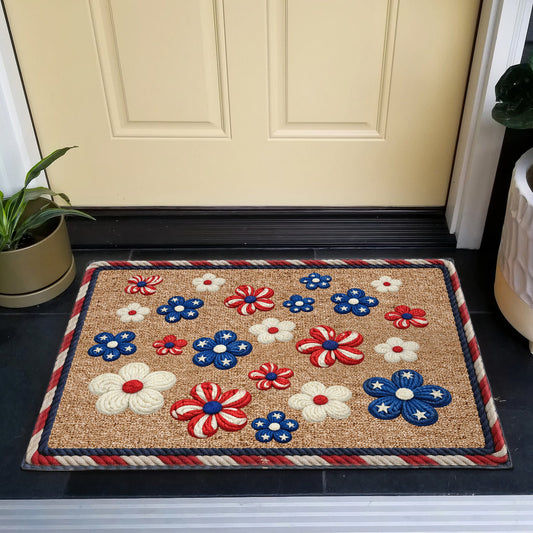 250YearsHomeSweetHomeMinimalistWelcomeFauxYarnPattern PersonalizedDoormat1