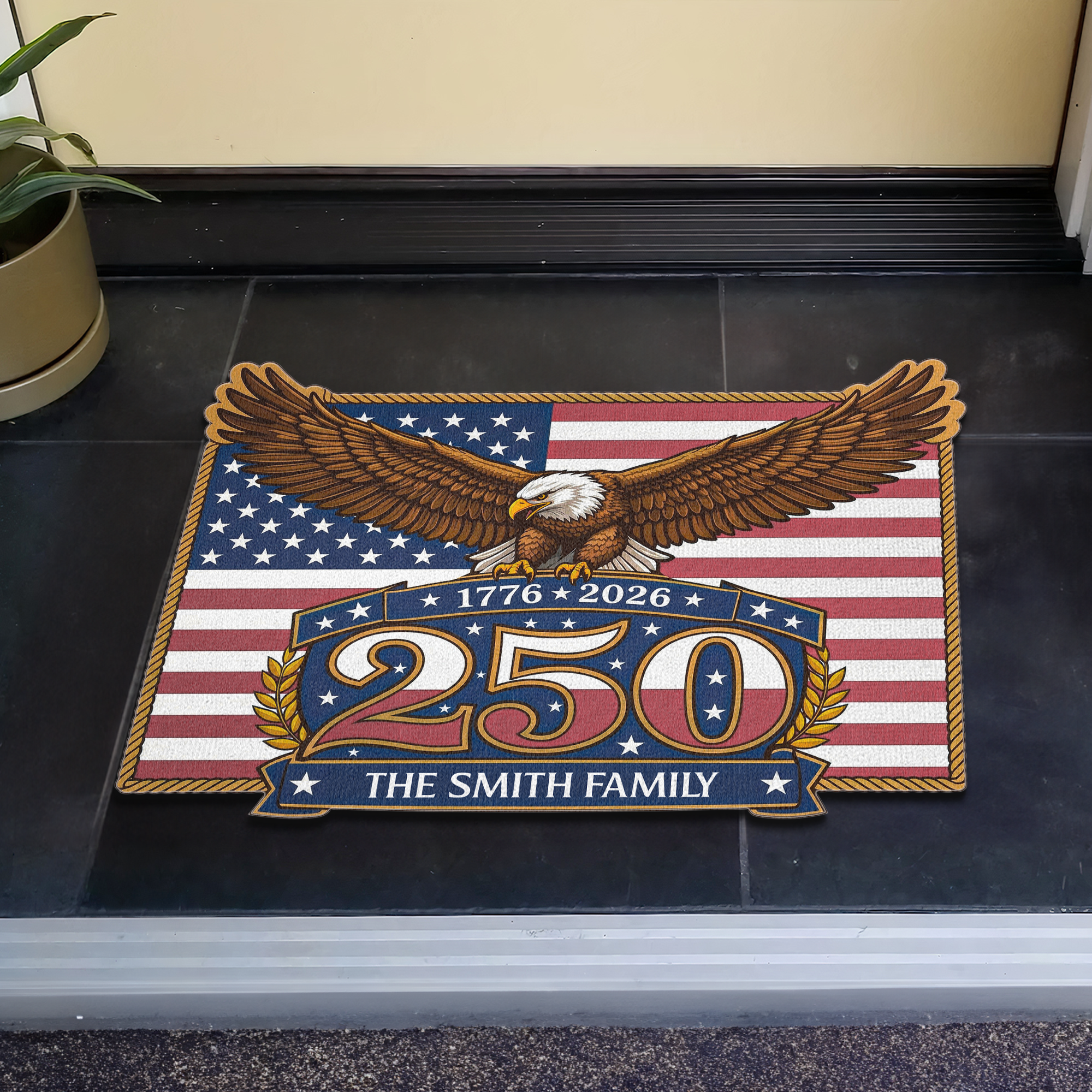 250_Years_Of_Freedom_Personalized_Doormat_3_397b3c3b e486 48c8 b85e 11e56d56b9be