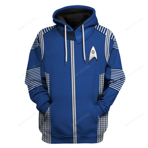 Star Trek Discovery Uniform Silver Hoodie Sweatshirt Sweatpants