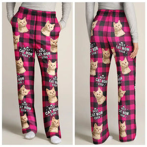 Custom Photo Pet Lovers Face Cut - Gift For Pet Lovers - Personalized Pajama Pants NA94