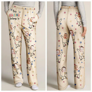 Custom Photo This Nana Belongs To Grandkids - Gift For Husband, Wife, Couple - Personalized Pajama Pants NA94