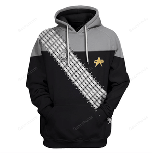 Star Trek DSN Worf Gray Hoodie Sweatshirt Sweatpants