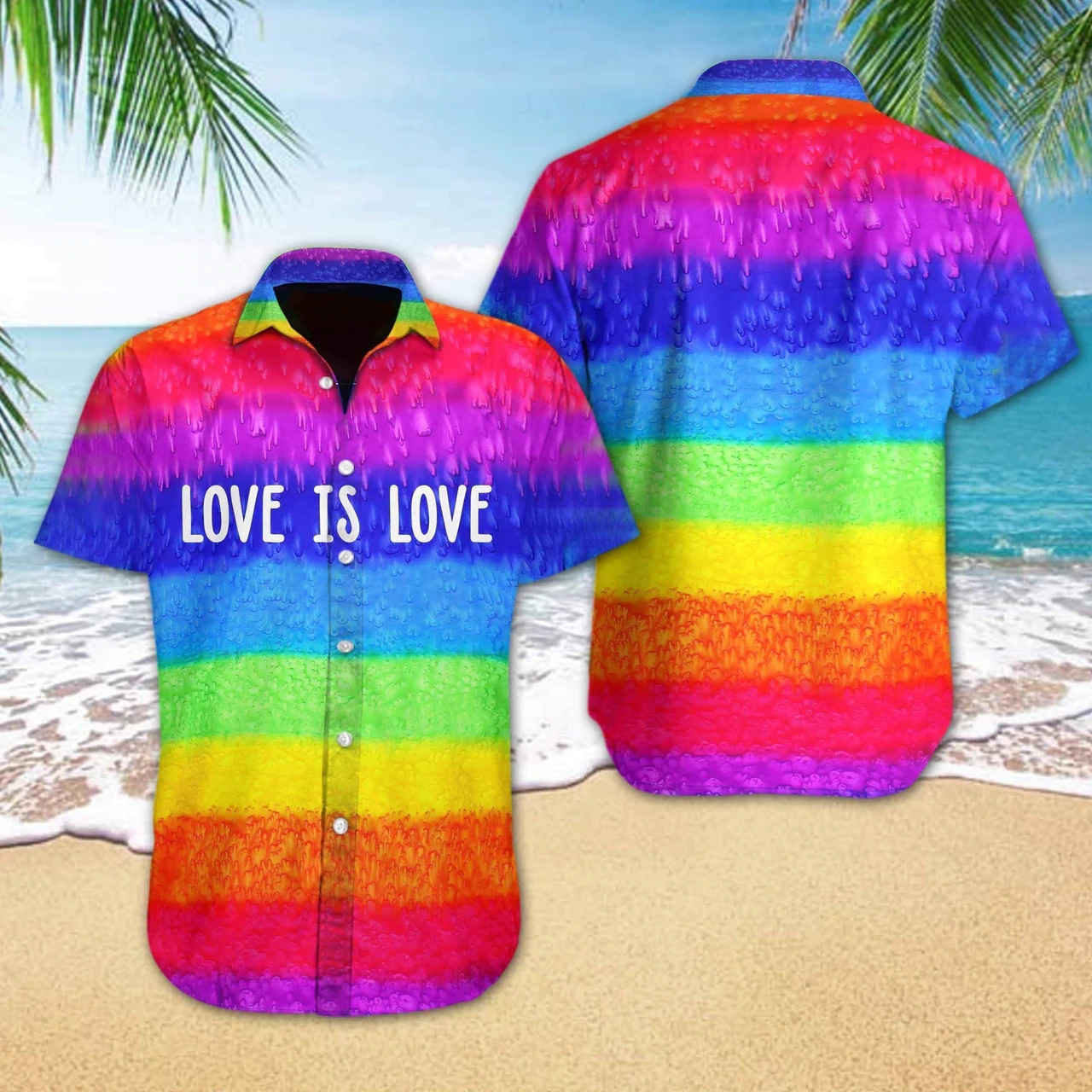 LGBT Love Is Love Hawaiian Shirt For Couple Gaymer, Lesbian