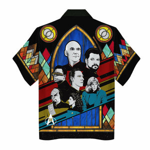 Star Trek The Next Generation Retro Character Squares Cool Hawaiian Shirt