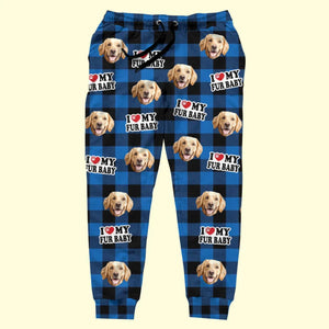 Custom Photo I Love My Fur Baby - Personalized Pajama Pants - Gift For Pet Lovers - NA94