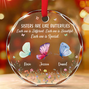 Sister Are The Gardeners Of Our Souls - Personalized Glass Ornament - Gift For Sisters - NA94