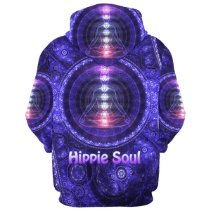 Hippie Law Of The Universe Purple Hoodie For Men, Women