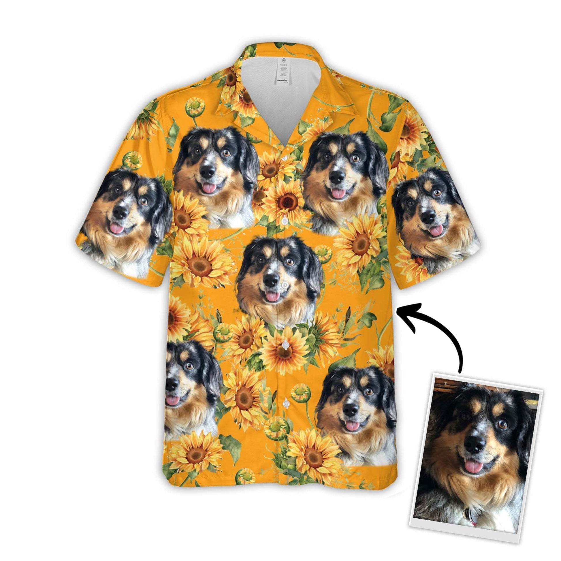 Personalized Gift For Pet Lovers  Sunflower & Yellow Pattern Hawaiian Shirt