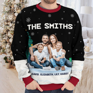 Custom Photo Best Family Ever - Personalized Ugly Sweater - Christmas Gift For Family Members NA94