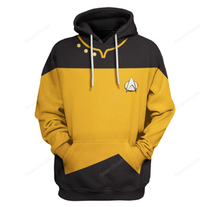 Star Trek The Next Generation Yellow Hoodie Sweatshirt Sweatpants