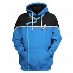 Star Trek Dress Uniform Science Division Hoodie Sweatshirt Sweatpants