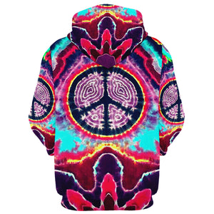 Hippie Fingerprint And Peace Sign - Hoodie For Men, Women