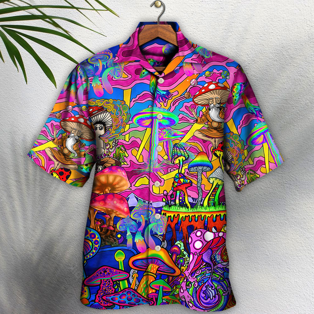 Hippie Magic Trippy Mushroom Awesome Hawaiian Shirt