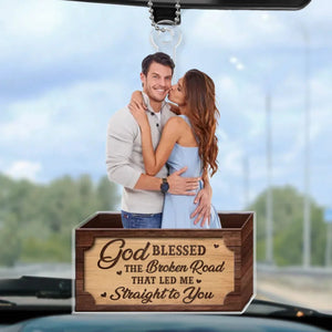 Custom Photo You Make My Heart Skip A Beat - Personalized Car Hanging Ornament - Gift For Couple, Husband Wife, Anniversary - NA94