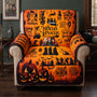 Witch Sisters Halloween Couch Decor Gift For Family, Spooky Home - Personalized Quilted Sofa Cover LA02