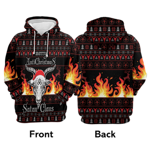 Satan Claus Merry AntiChristmas Hoodie For Men And Women