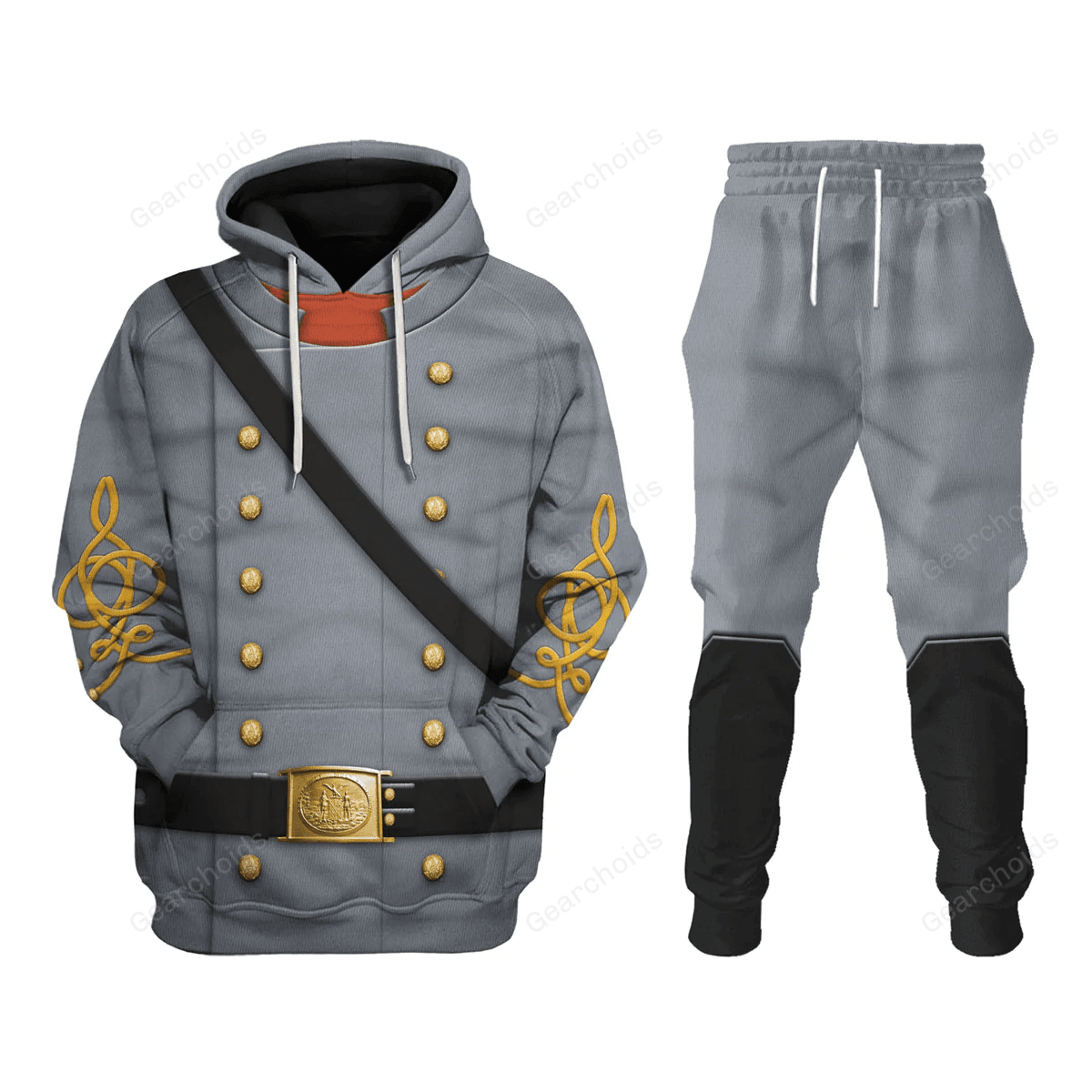 American Confederate Army-Cavalry Officer Uniform Hoodie Sweatshirt Sweatpants
