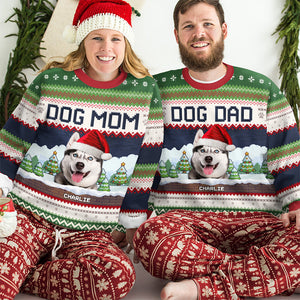 Custom Photo Wishing You Happy Howlidays - Personalized Ugly Sweater - Christmas Gift For Dog Lovers - NA94