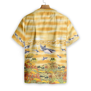 Shark Beach Hawaiian Shirt