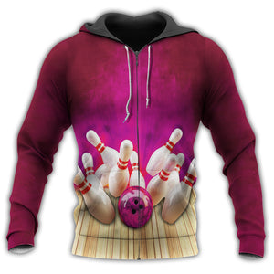 Bowling Dark Pink Bowling - Hoodie