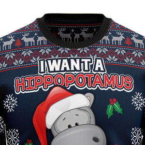 I Want A Hippopotamus Ugly Christmas Sweater