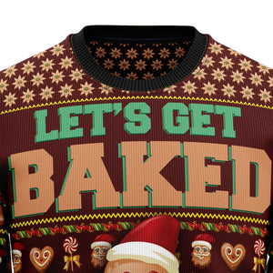 Baking Let‘s Get Baked Ugly Christmas Sweater - Funny Gift For Family Memmber