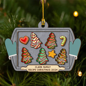 Recipe For Christmas Cute Cookies - Personalized Wood Ornament - Gift For Family Members - NA94