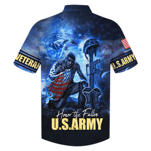 Honor The Fallen U.S.Army Blue Hawaiian Shirt