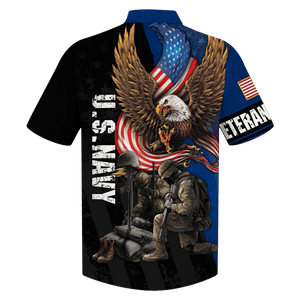 Navy Two Fighting Soldiers And The Eagle U.S Navy Veteran Hawaiian Shirt