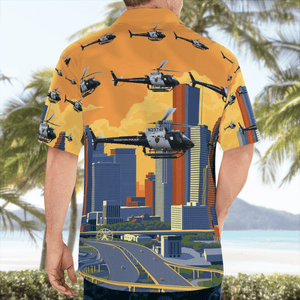 Houston Police Department Helicopter Hawaiian Shirt