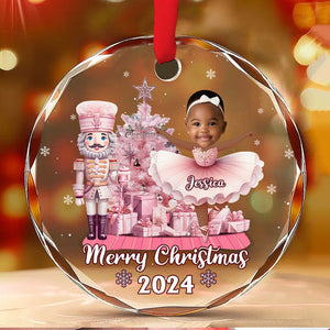 Merry Christmas My Baby - Personalized Glass Ornament - Christmas Gift For Mom, Dad, Family Members NA94