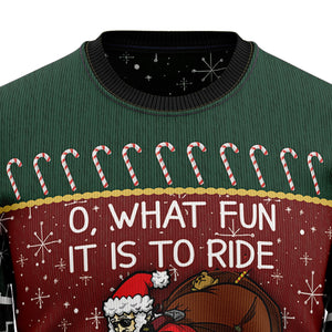 Santa Cycling Ugly Christmas Sweater For Men And Women