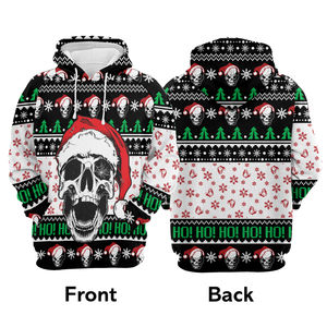 Skull Xmas Ho Hoodie For Men And Women