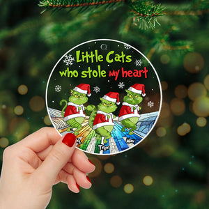 Little Cats Who Stole My Heart Grinch - Gift For Cat Lover, Pet Lovers - Personalized Acrylic Ornament - CL16 NH96