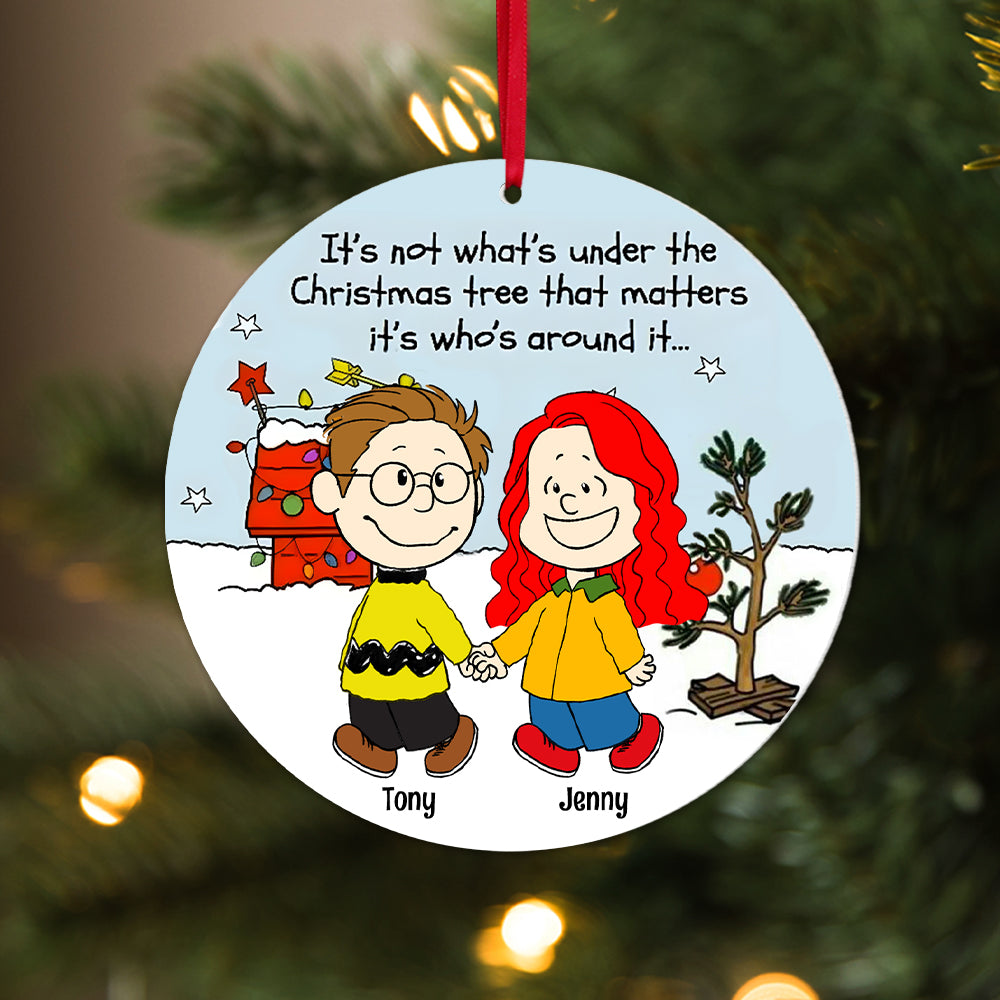 Peanuts It's Not What's Under The Christmas Tree - Gift For Couples - Personalized Acrylic Ornament CL43 NH96