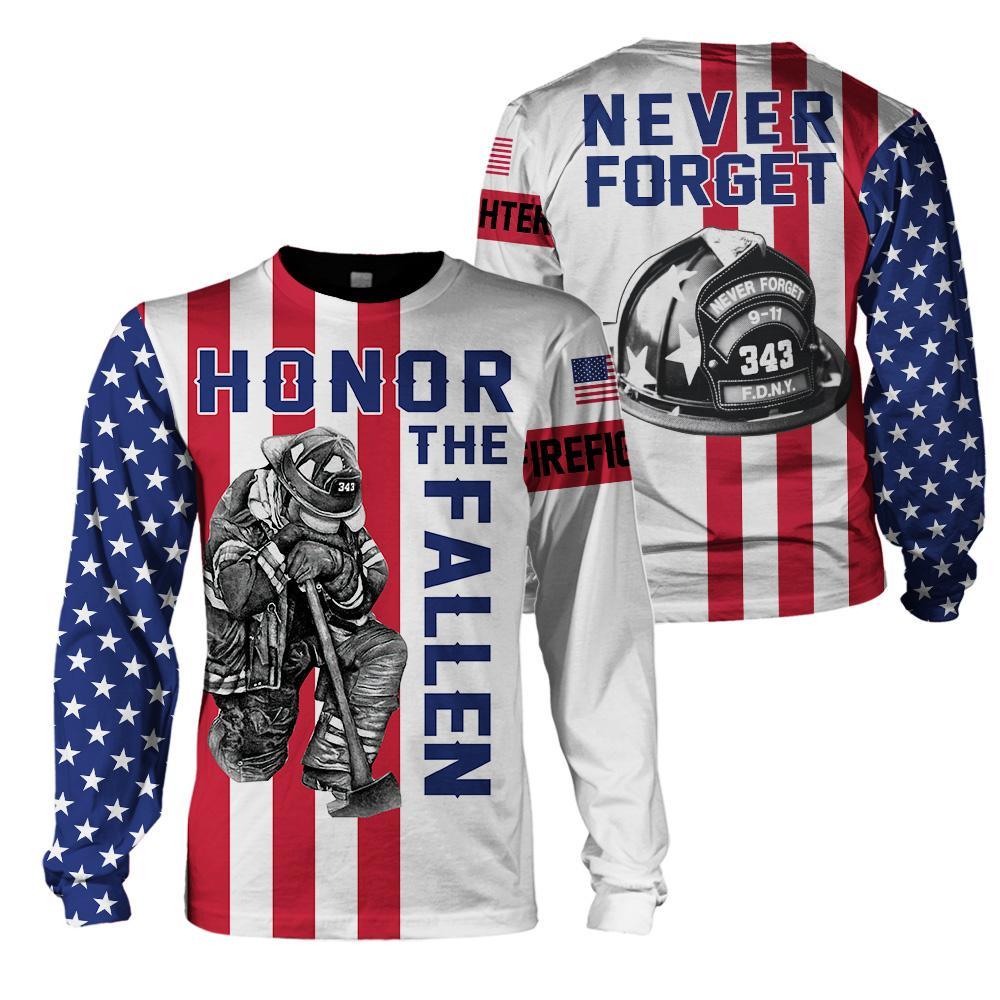 Honor The Fallen Firefighter All Over Print Sweater For Men & Women