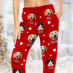 Custom Photo Pawsitively Festive And Full Of Cheer  - Personalized Pajama Pants - Gift For Pet Lovers NA94