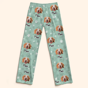 Custom Photo My Pet, My Therapist - Personalized Pajama Pants - Gift For Pet Lovers NA94