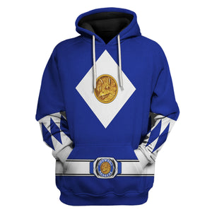 Blue Ranger Mighty Morphin The Movie (1995) C1 - Hoodie Set, Sweatshirt, Sweatpants