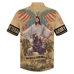 Army God Bless America Hawaiian Shirt