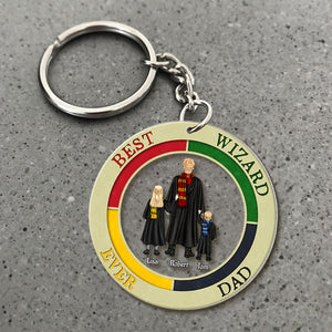 Harry Potter The Best Wizard - Personalized Acrylic Keychain - Gift For Dad, Fathers Day  - CL25 NA94