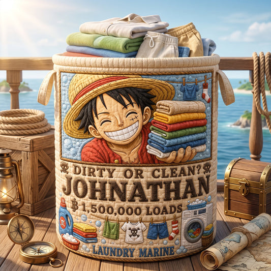 OnPi Wanted Adventure - Personalized Quilted Laundry Basket - Gift For Movie Fans, Laundry Lovers NL122 