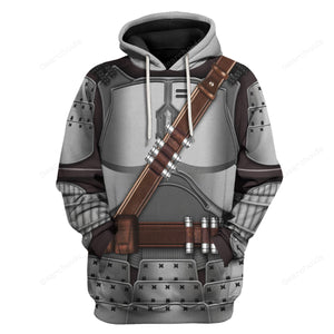 Star Wars Beskar Mandalorian Samurai Hoodie Sweatshirt Sweatpants SWHS41