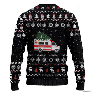 Paramedic Hospital Ambulance Ugly Sweater - Best Gift For Christmas