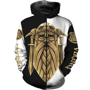 White And Yellow Vikings Hoodie