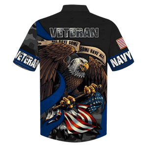 Navy All Gave Some Some Gave All Eagle U.S Navy Veteran Hawaiian Shirt