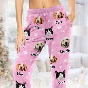 Custom Photo My Pet, My Therapist - Personalized Pajama Pants - Gift For Pet Lovers NA94