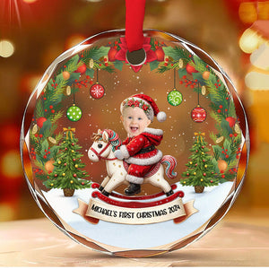 First Christmas Of Baby - Personalized Glass Ornament NA94