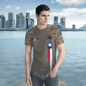 Personalized Veterans Texas Flag 3D T-shirt