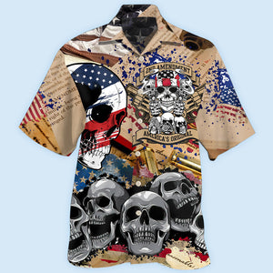 America 2nd Amendment Skull Hawaiian Shirt